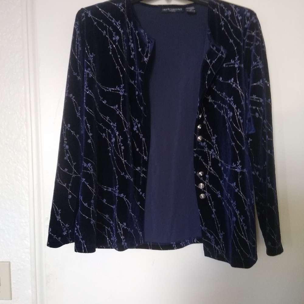 Impressions M Black Jacket with Silver designs